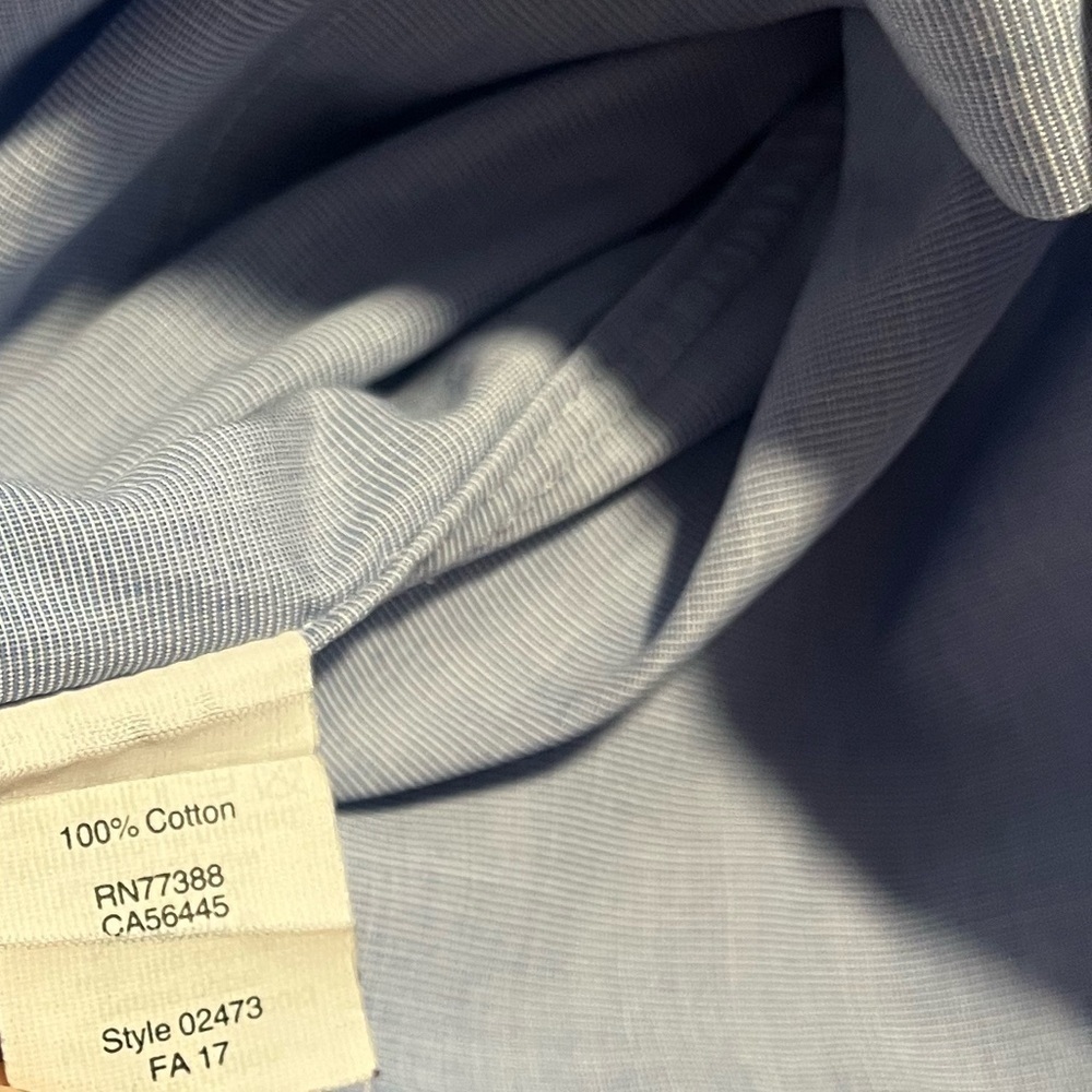 J.Crew Thompson blue premium suiting/dress shirt - Picture 4 of 4